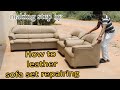 (#top1) how to leather sofa set repairing /sofa making step by step /5 seater sofa set /  sofa cover