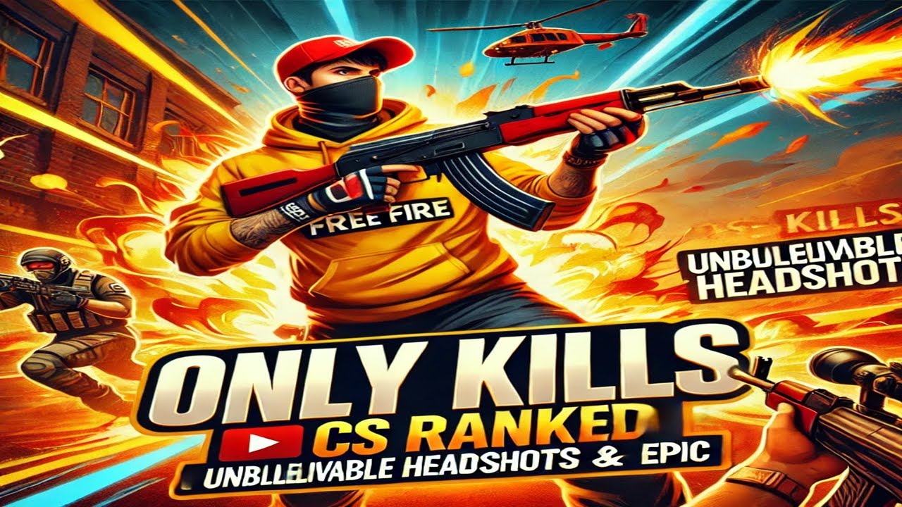 FREE FIRE ONLY KILLS HIGHLIGHTS IN CS RANKED😱ONLY KILLS FREE FIRE INDIA ...