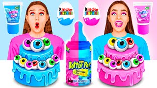 Pembe Gıda vs Mavi Gıda Meydan Okumak | Komik Yemek Tarifleri RaPaPa Best