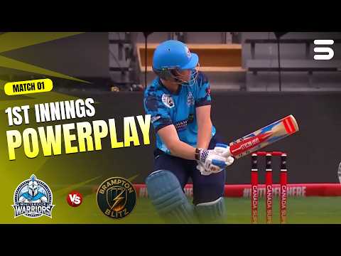 1st Innings Powerplay | Whiterock Warriors VS Brampton Blitz | Match 1 | Canada Super 60 2026 | ZQ1K