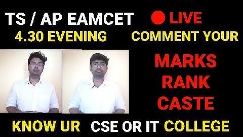 AP/TS EAMCET 2022 MARKS VS RANK |#tseamcet   #eamcet2022  #apeamcet2022