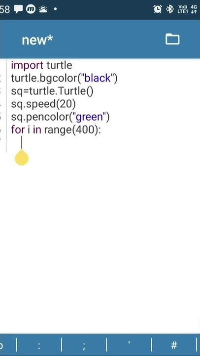 Random Design using Turtle in Python!😱👍(sq.left(91)*last line*)#telusko ...