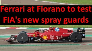 Ferrari tests FIA's new F1 spray guards before testing SF-24 updates at Fiorano circuit