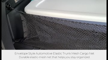 In Hand Review of Envelope Style Automotive Elastic Trunk Mesh Cargo Net