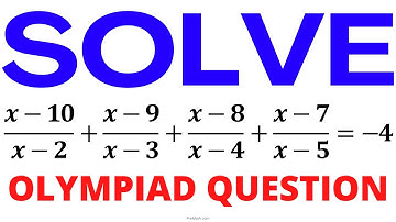 Solve this Math Olympiad Question | Rational Equation