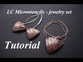LC Microstencils jewelry set polymer clay tutorial FIMO Schmuck selbstgemacht полимерная глина