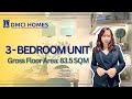 3 bedroom model unit  end unit  dmci homes  condominium in metro manila  preselling  rfo