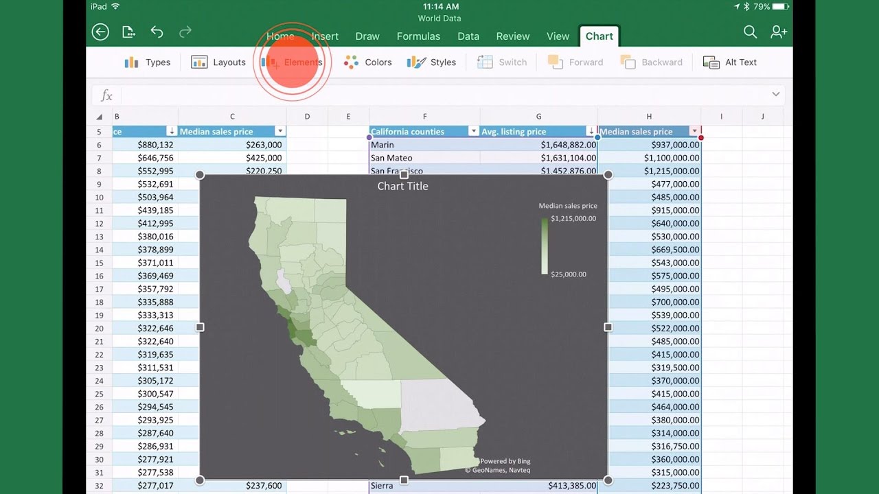 Excel Us Map Chart Template