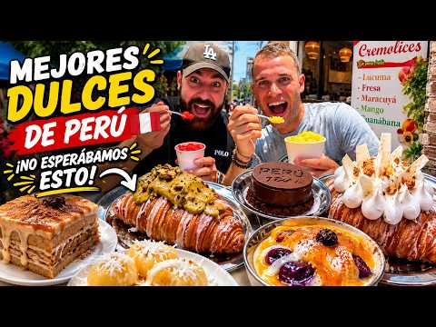 SPANISH people try the BEST DESSERTS in PERU 🇵🇪 We weren't expecting this!
