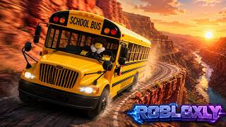 💀 I Drove a School Bus on the World's Most Dangerous Road! | Roblox Drive A Bus screenshot 2