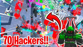 METO a 70 JUGADORES con HACKS en 1 MAPA de Toilet Tower Defense!! Admin de Telanthric (Roblox)