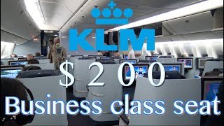$200 KLM World Business Class Review Being 777-300ER Bali - Singapore