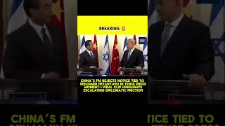China’s Fm Rejects Notice Tied To Benjamin Netanyahu In Tense Press Momen...
