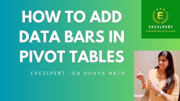 ADD DATA BARS IN PIVOT TABLES