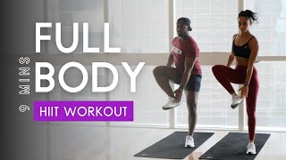 9 MIN Full Body HIIT Workout at home | Modifications included