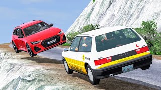 Realistic Car Cliff Drops #33 - BeamNG Drive Crashes | CrashBoomPunk
