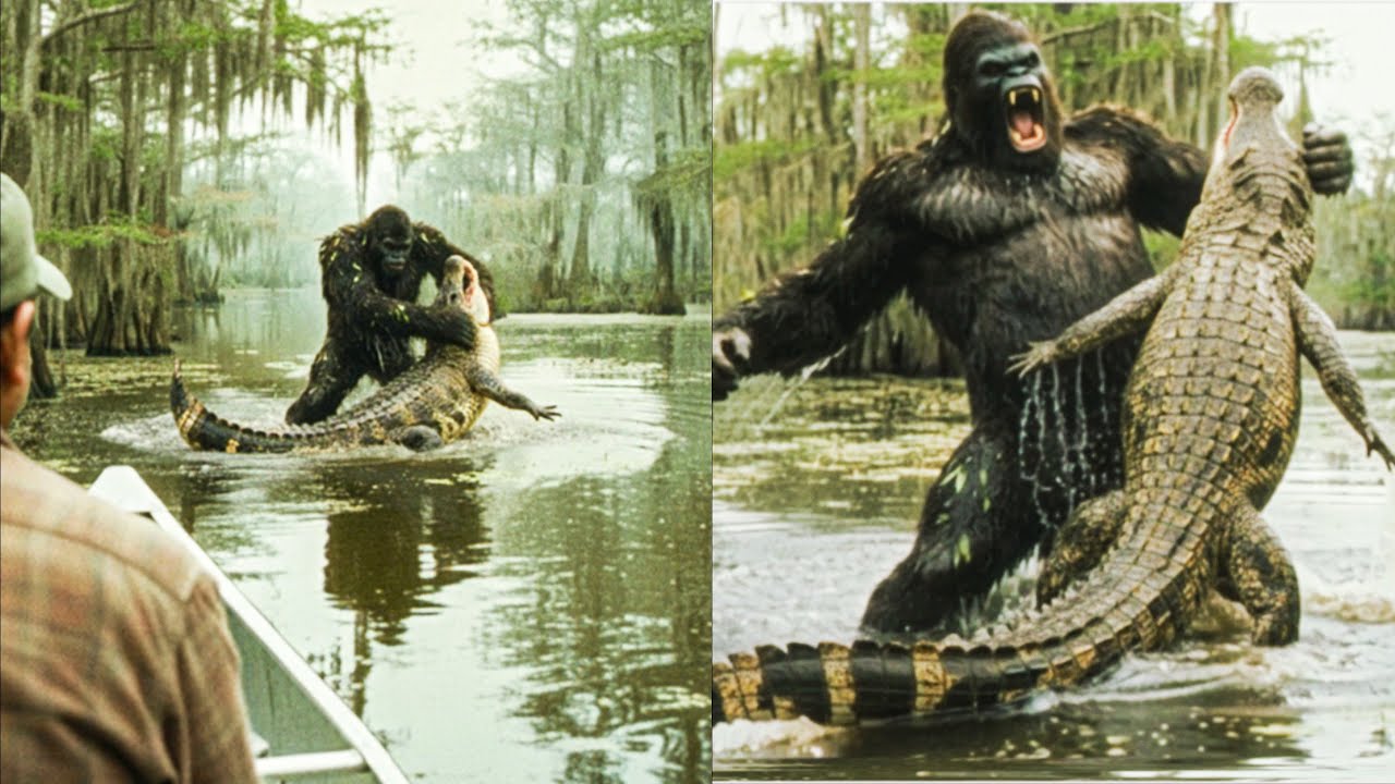The Fisherman Caught Bigfoot Be Attacked by Giant Alligator, Then He Had To Do This