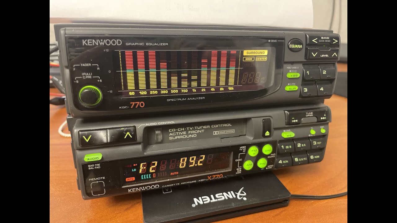 Kenwood KRC-X770 + KGC-770, vintage car cassette deck with digital