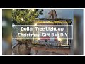 Dollar Tree DIY | Christmas DIY | Trailer gift bag | Light up gift bag sign