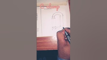 how to draw c clamp easy # C clamp #diploma #iti # 2d #3d #welding c clamp # drawing # mechanical 🛠️