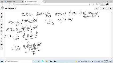 first principle derivative 2/3x^2 at x=2