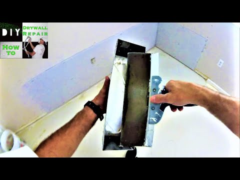 How to repair water damaged drywall and orange peel texture in one day!