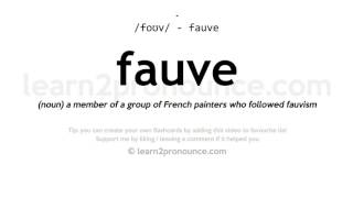 Pronunciation of Fauve | Definition of Fauve