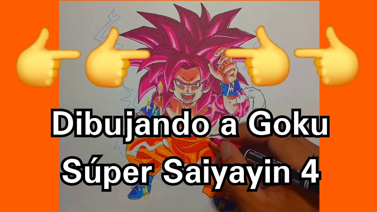 Dibujando a Goku súper Saiyayin 4 _ Dragón Ball daimas. - YouTube