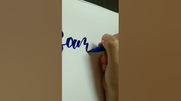 Writing samriddhi using brush pens | Name calligraphy | Brush calligraphy | Kreativekruch | #shorts