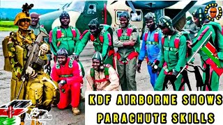 KENYA DEFENCE FORCES KDF SPECIAL FORCES AIRBORNE SHOWS MILITARY PARACHUTE SKILLS ALONG US AIRFORCE