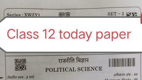 Class 12 Political science set 2 paper 2025 / cbse board exam 2025 / 12th pol science paper 2025