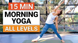 15 Min Morning Yoga | Full Body Yoga Flow For All Levels