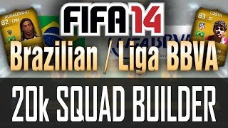 20k Brazilian / Liga BBVA Hybrid | FIFA 14 PS4 Squad Builder