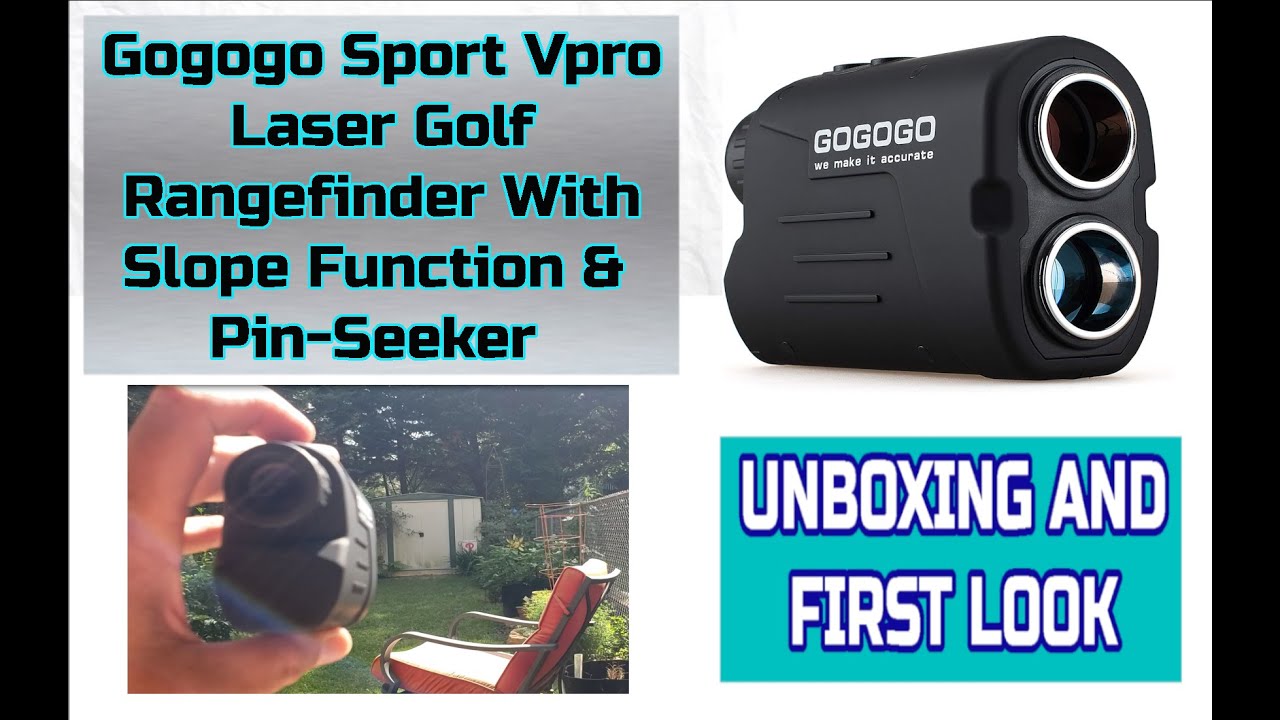 Gogogo Sport Vpro Golf Rangefinder, Unboxing and Backyard Test