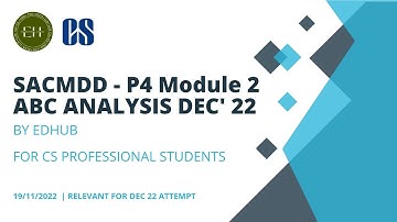 SACMDD ( CS PROFESSIONAL ) ABC ANALYSIS FOR DEC