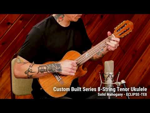 8-String Tenor Ukulele - Eclipse Solid Mahogany with Bag