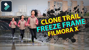 FILMORA X | HOW TO MAKE FREEZE FRAME CLONE TRAIL EFFECT IN FILMORA 10 TUTORIAL [HINID]