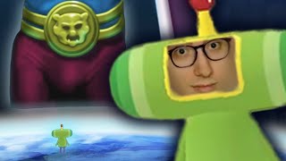 Clint LOVES this game (Katamari Damacy)