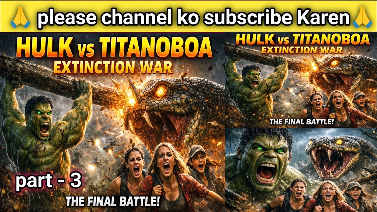 Part - 1-3 । HULK vs TITANOBOA । HULK vs TITANOBOA Giant Snake Horror in Amazon Jungle