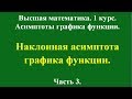 Асимптоты графика функции (часть 3). Высшая математика.