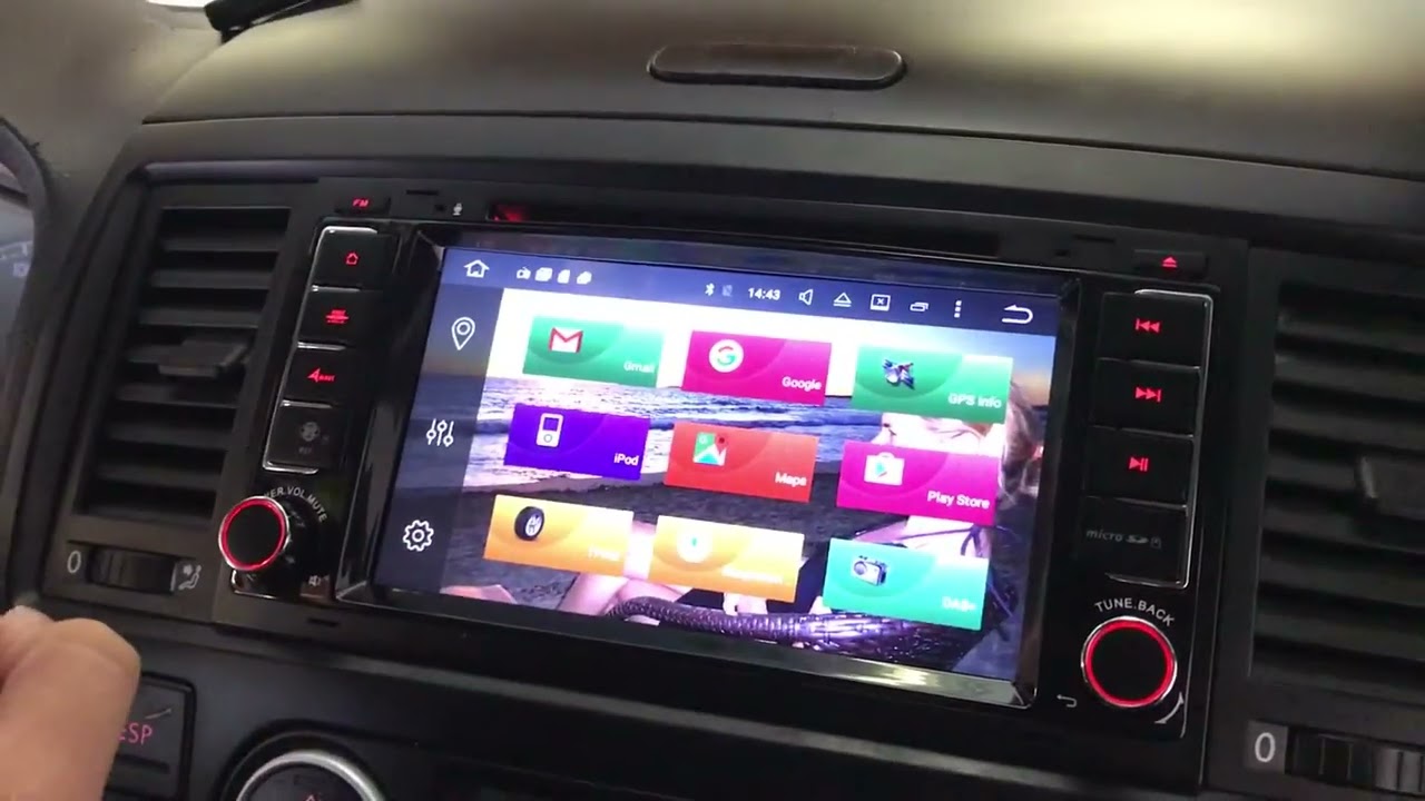 Dij Uitpakken wasmiddel 7” Android 6.0 Navigatie VW Transporter T5 en Touareg DAB+ - YouTube