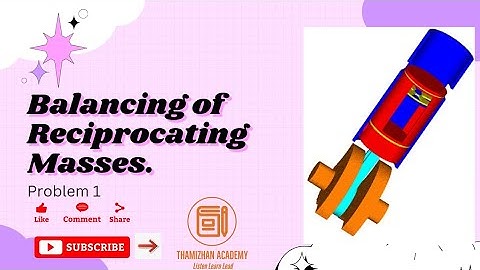 Balancing of reciprocating masses  problem in tamil #Tom #dom #balancing