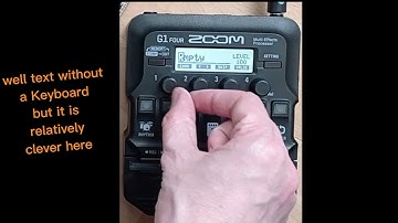 Zoom G1 four  creation of a new patch from scratch