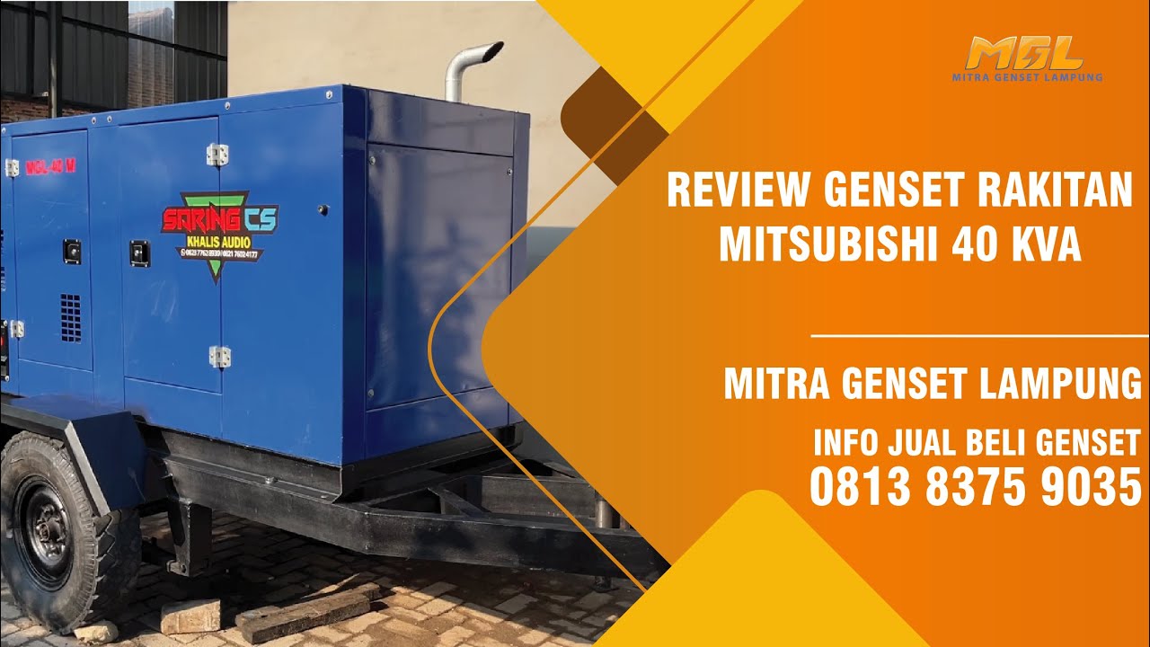 REVIEW GENSET RAKITAN MITSUBISHI 40 KVA - YouTube