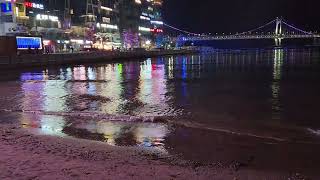 해운대  해수욕장 야경!!!       #해수욕장 #해운대 #야경