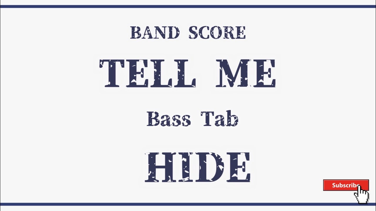 【HIDE】ベーススコア「TELL ME」5ストリング BASS  SCORE