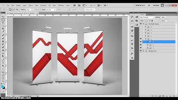 Adobe Photoshop Tutorial_How To Use Roll Up Banner Mock Up