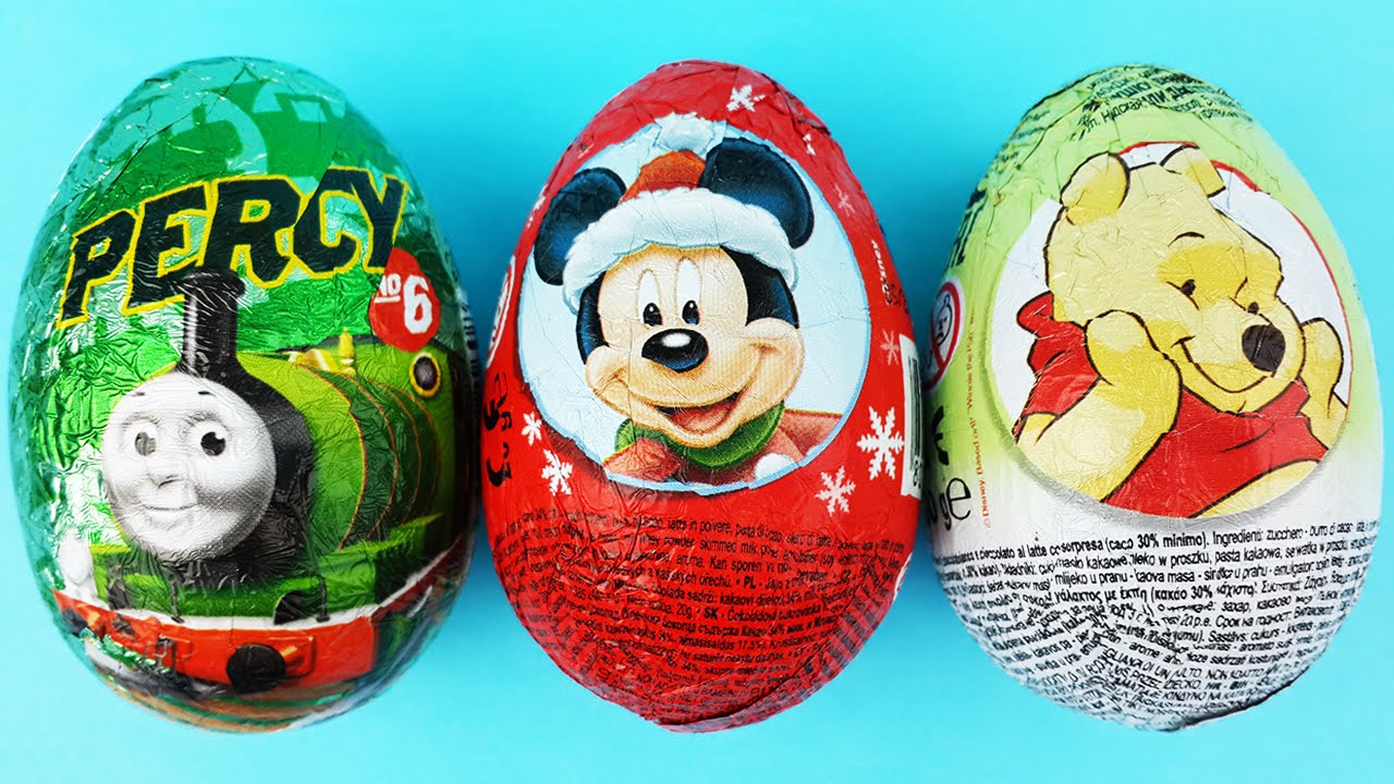 Surprise Eggs Opening - Thomas and Friends, Mickey Mouse, Winnie the ...