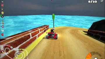 SuperTuxKart - The Old Island, 20 laps, reverse