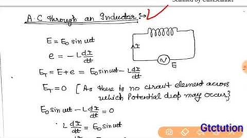A.C through a Inductor & A.C through a Capacitor